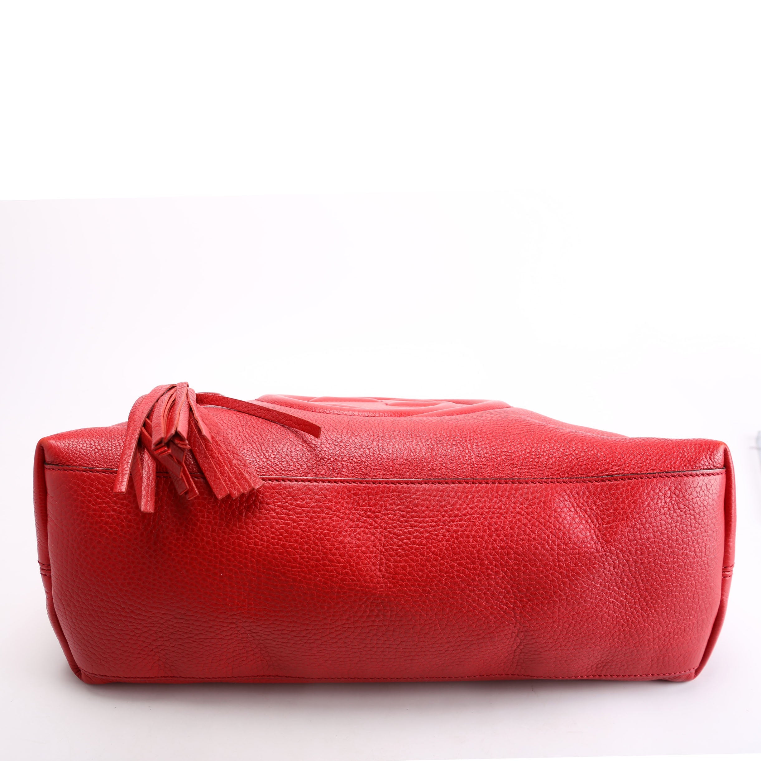 308982 Soho Leather Shoulder Medium Red