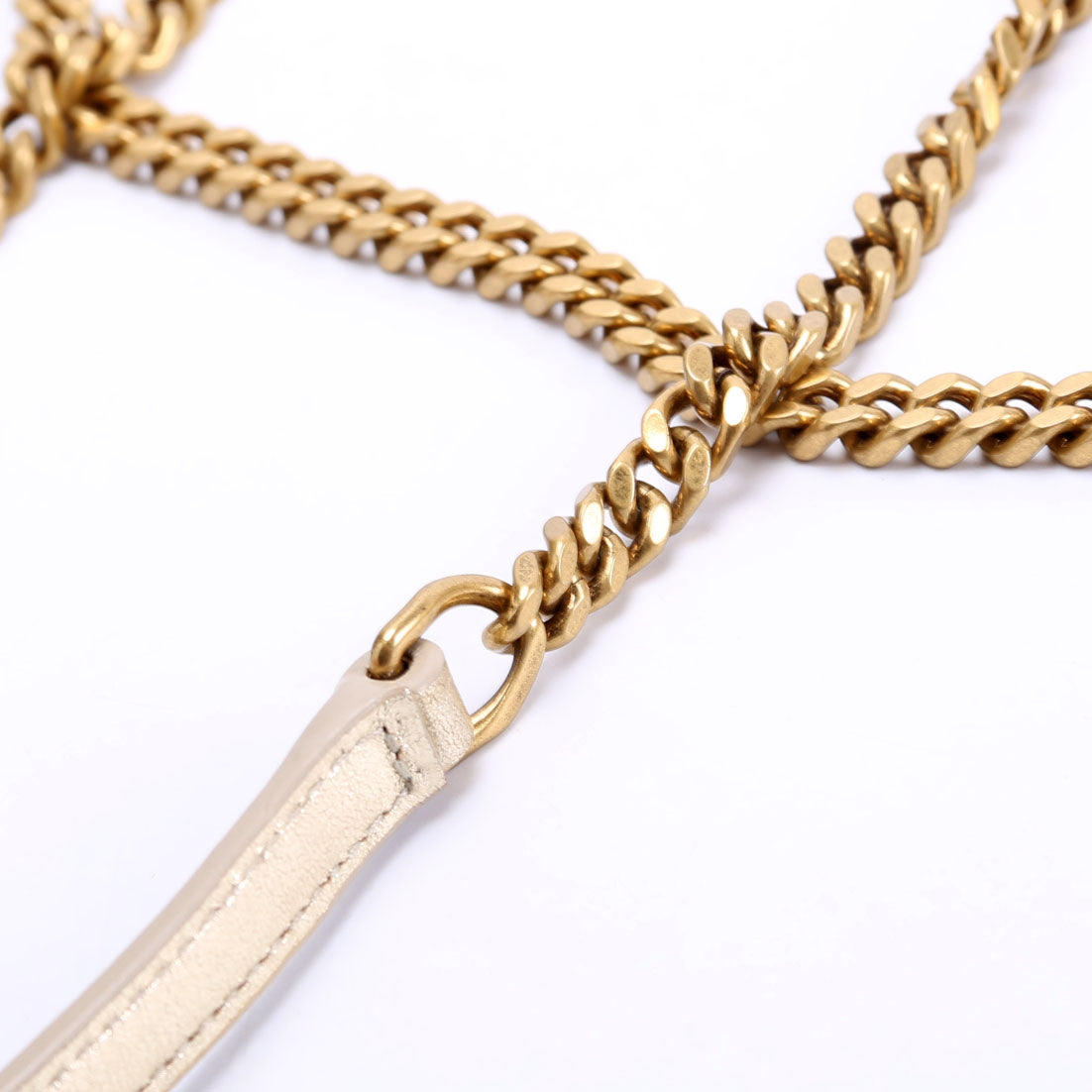 Envelope Chain Wallet Metallic Calfskin 402031 Gold