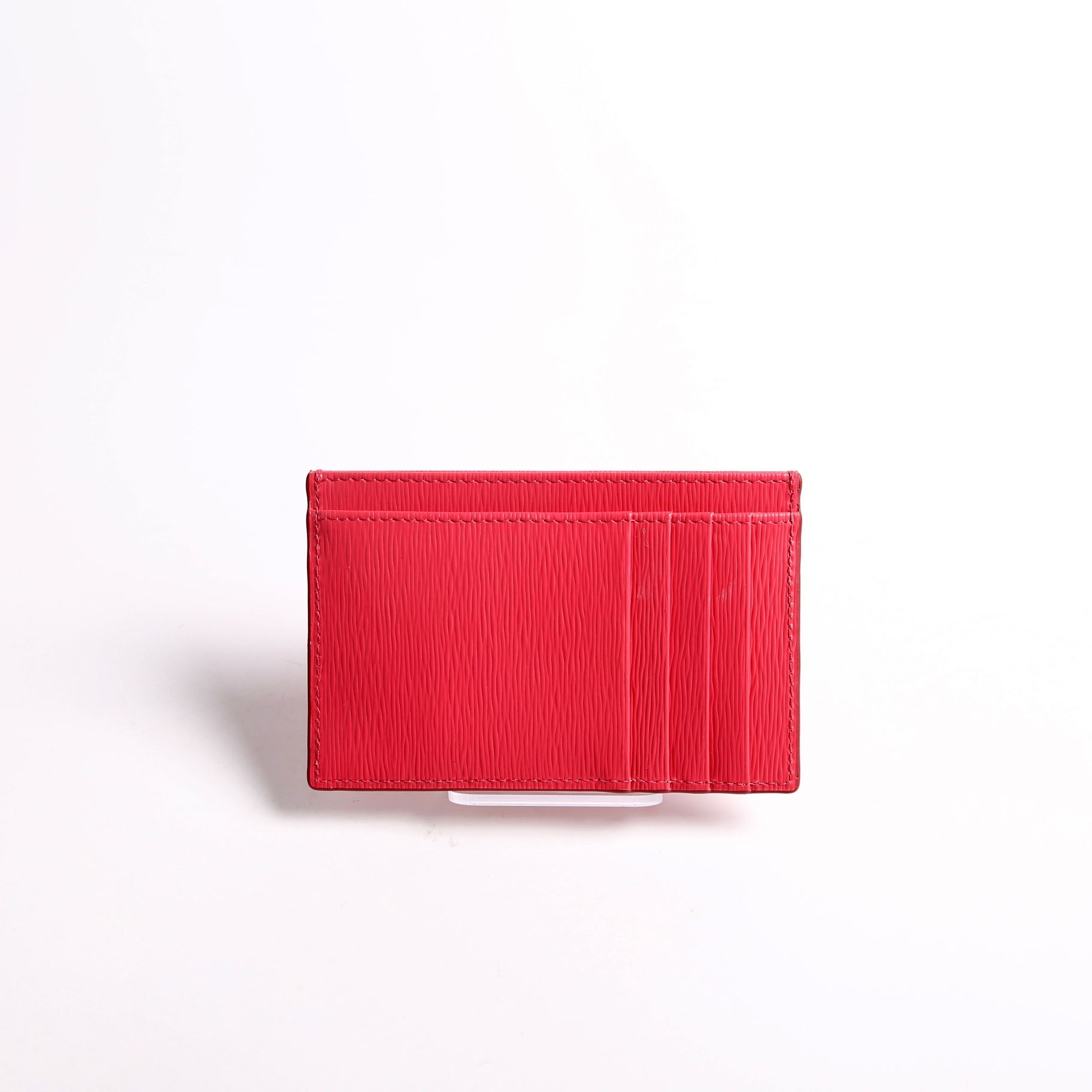 1MC053 Triangle Logo Card Holder Pink
