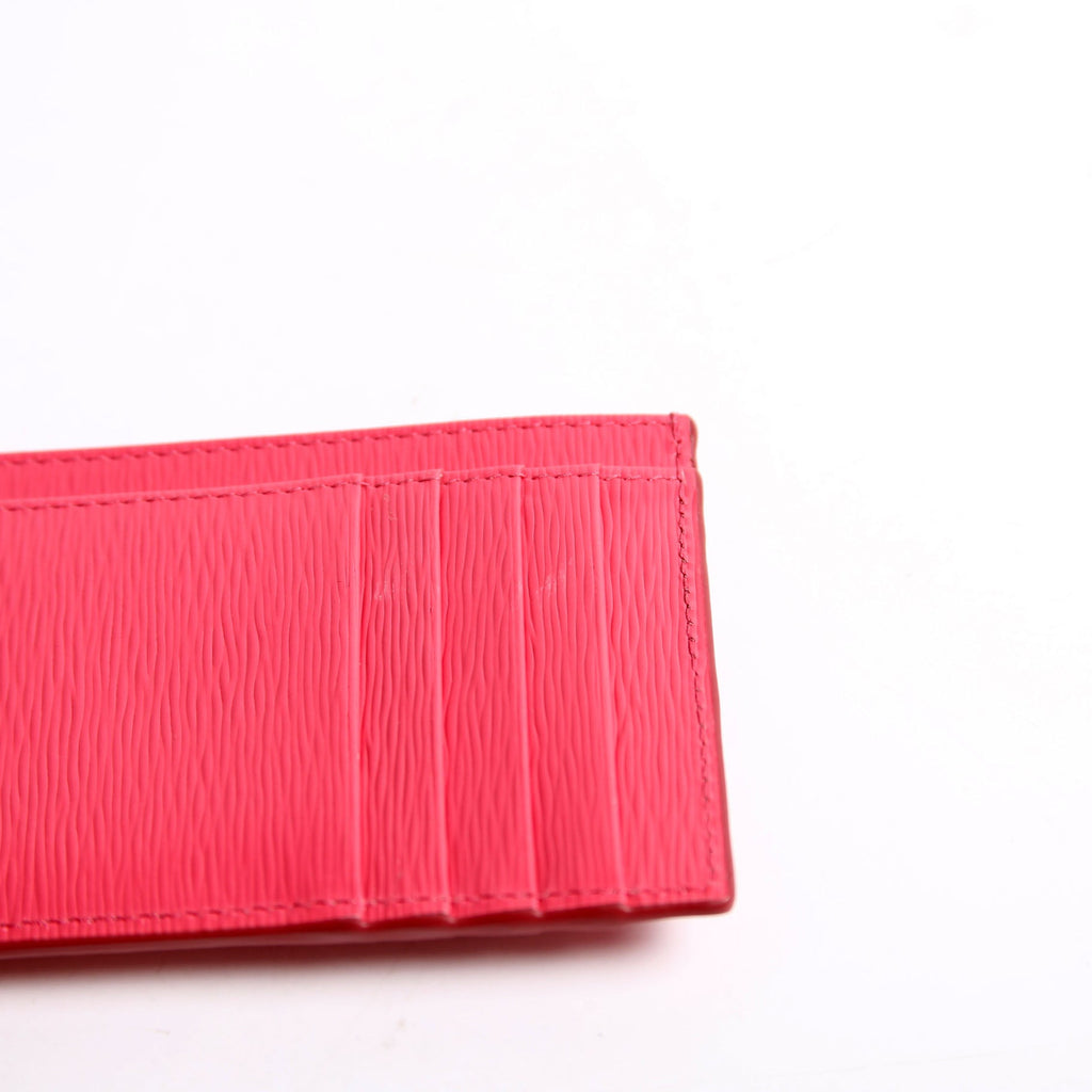 1MC053 Triangle Logo Card Holder Pink