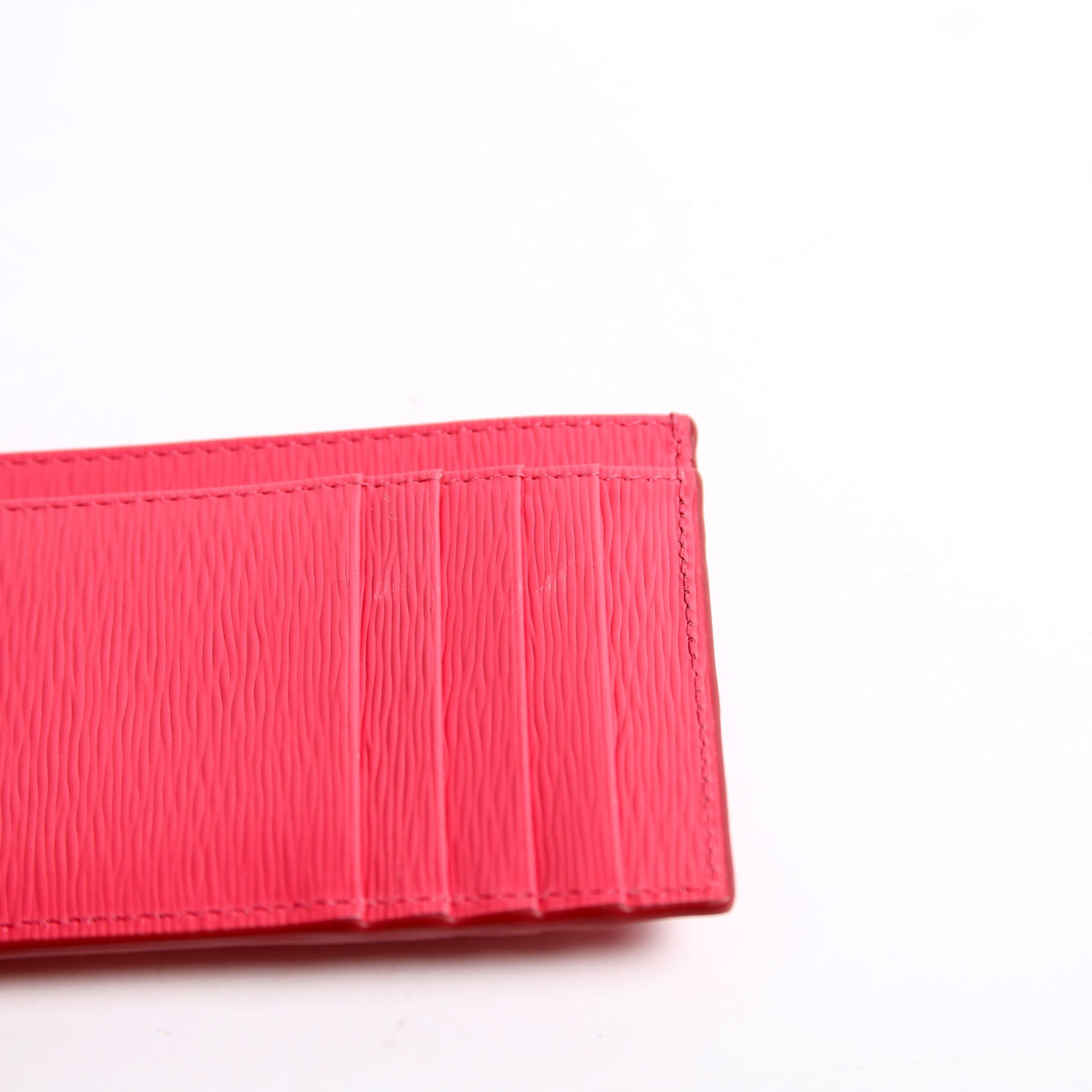 1MC053 Triangle Logo Card Holder Pink