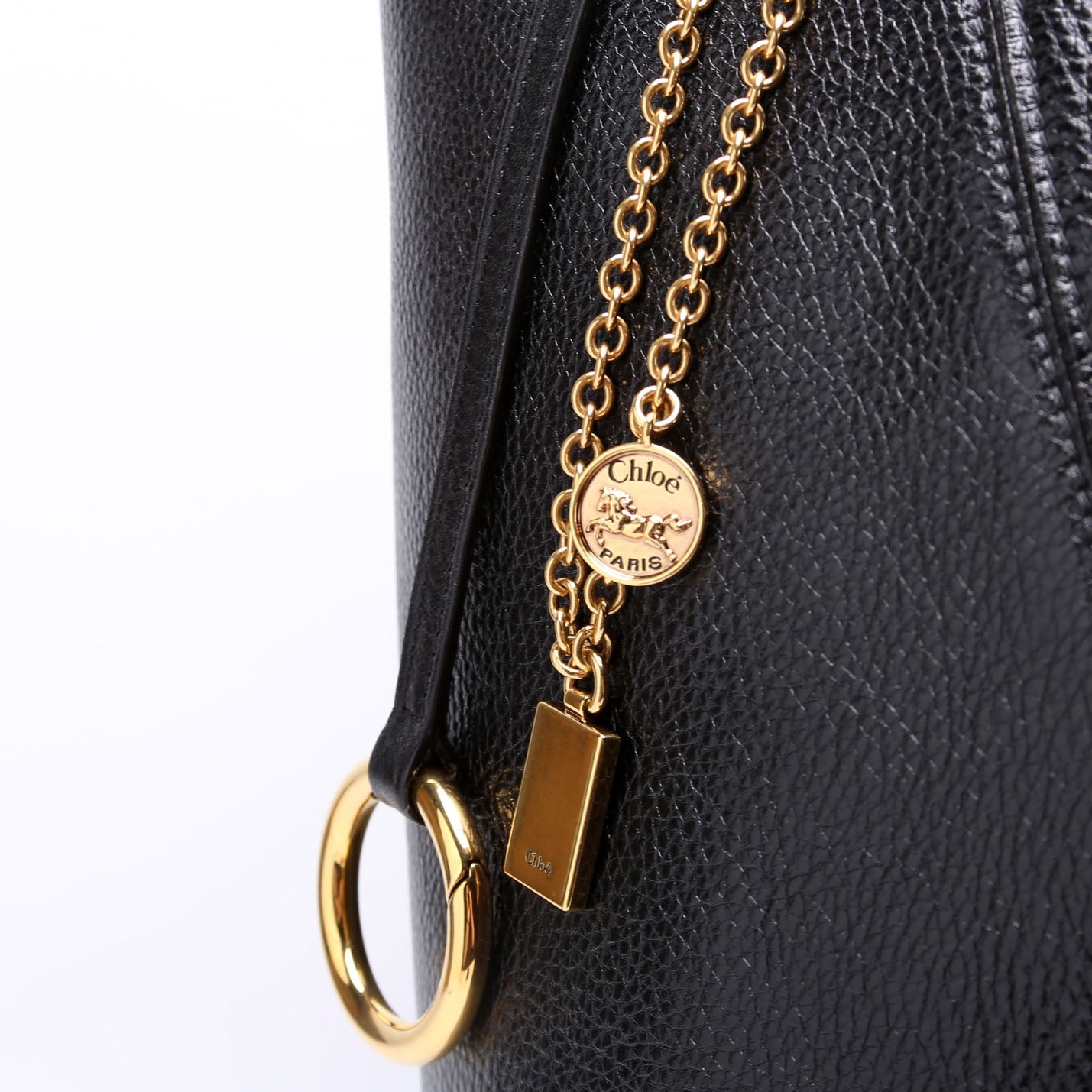 Spin Tote Grained Leather Black