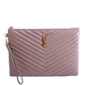 559193 A5 Matelasse Pouch Tan
