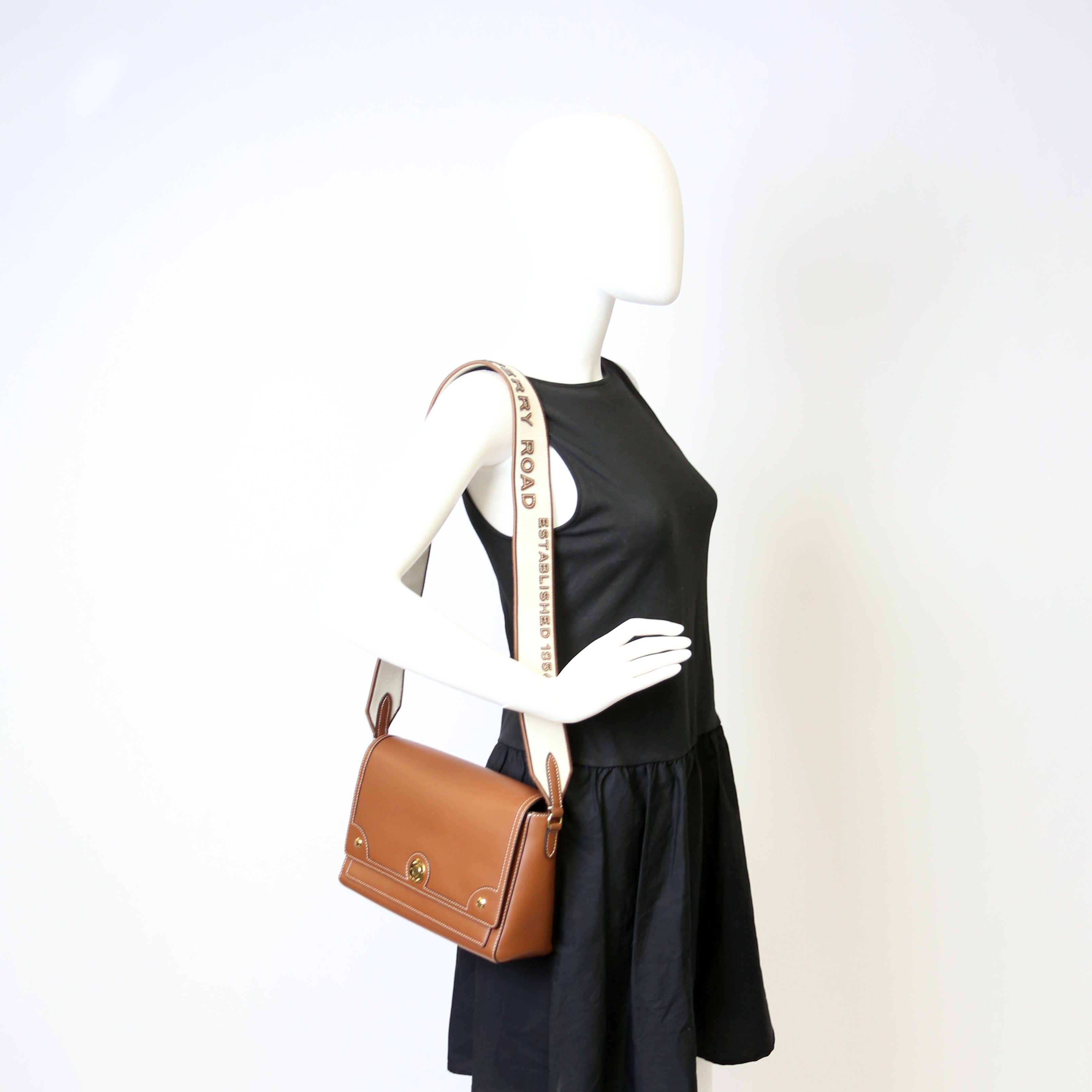 Note Crossbody Leather Brown