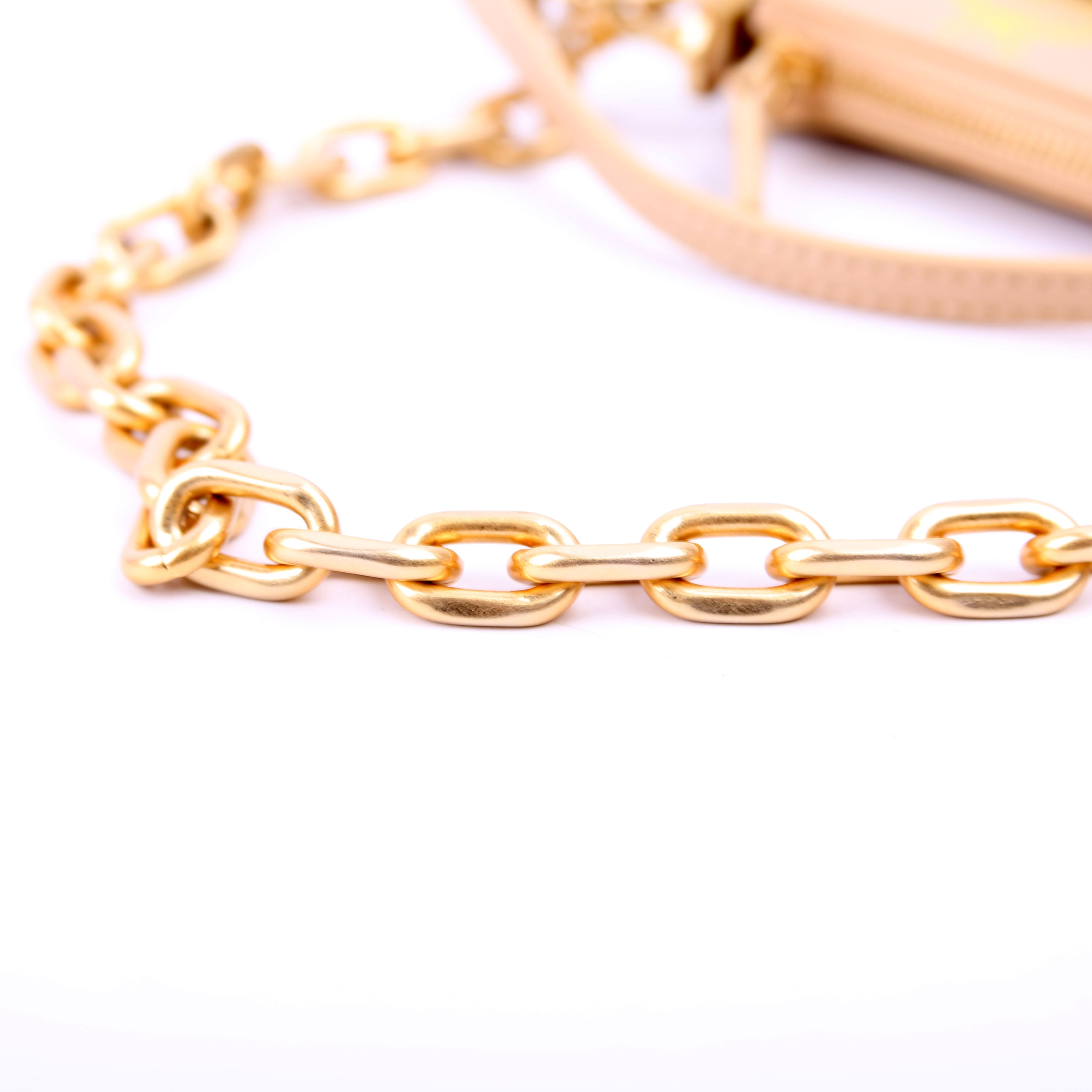 Mini Color Splash Pouch On Chain Beige/Yellow