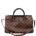 Pallas Tote Monogram Leather Side Black