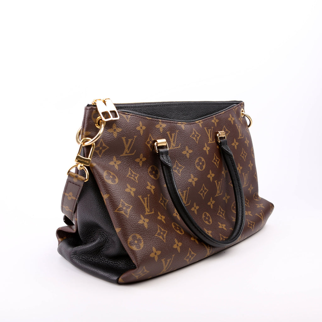 Pallas Tote Monogram Leather Side Black