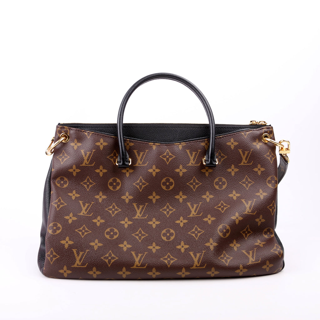 Pallas Tote Monogram Leather Side Black