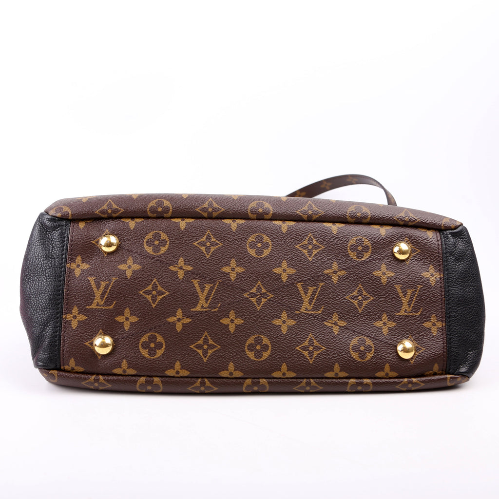 Pallas Tote Monogram Leather Side Black