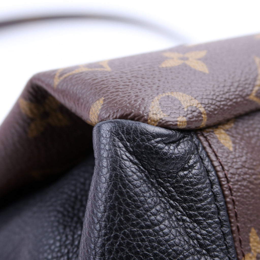Pallas Tote Monogram Leather Side Black