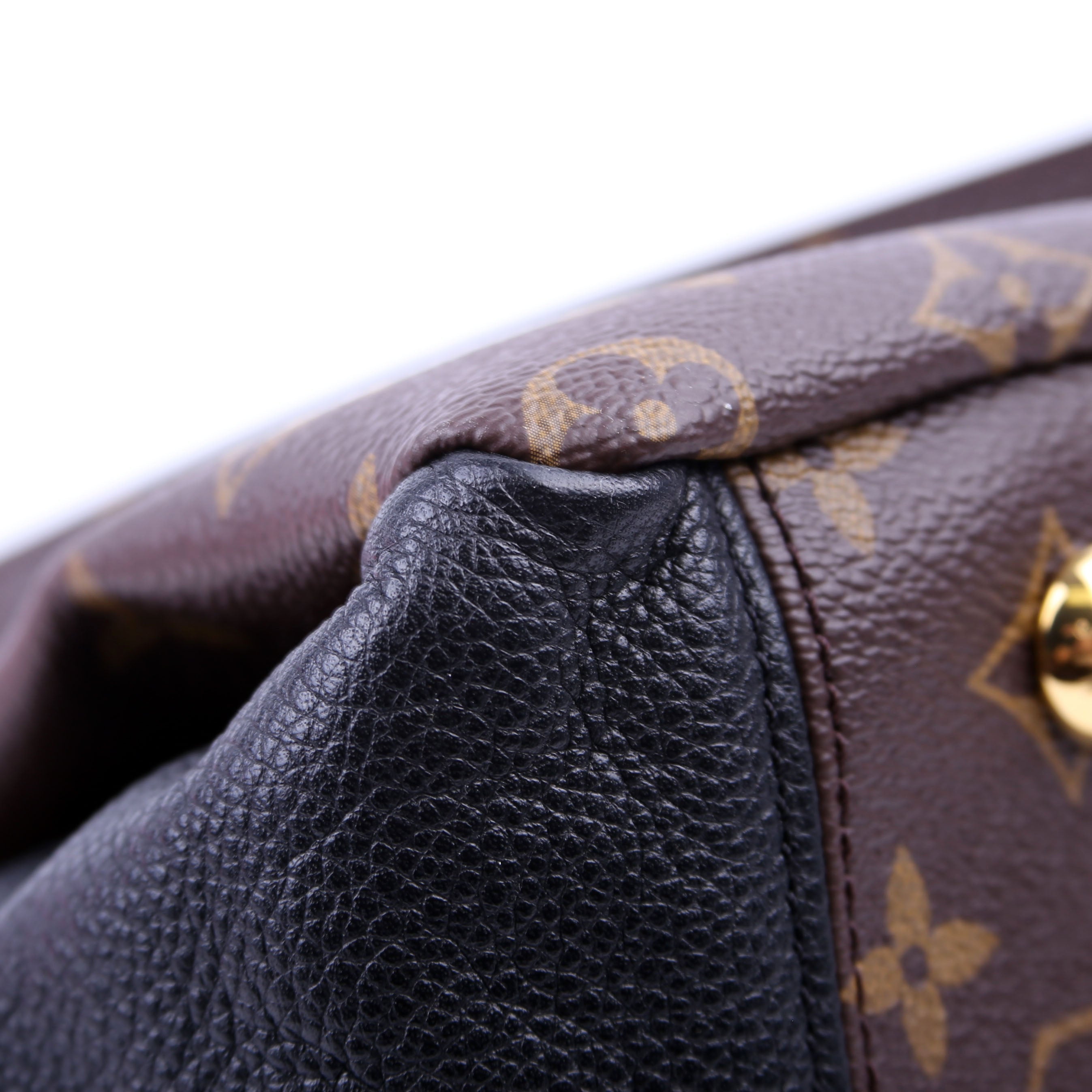 Pallas Tote Monogram Leather Side Black