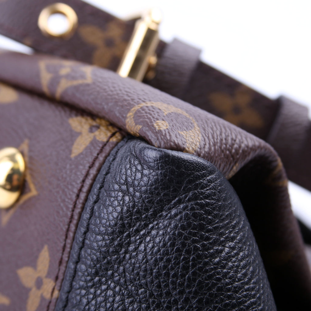 Pallas Tote Monogram Leather Side Black