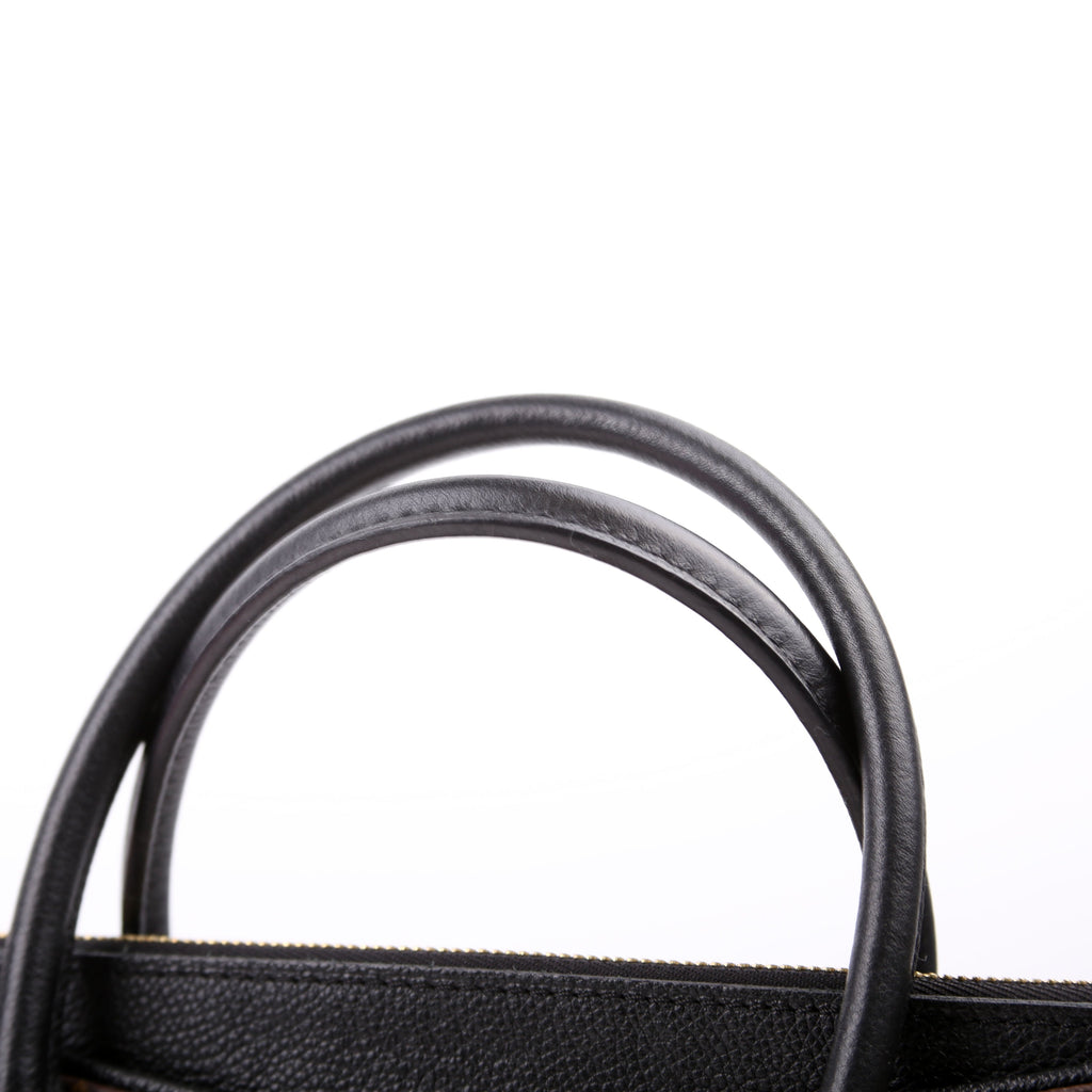 Pallas Tote Monogram Leather Side Black