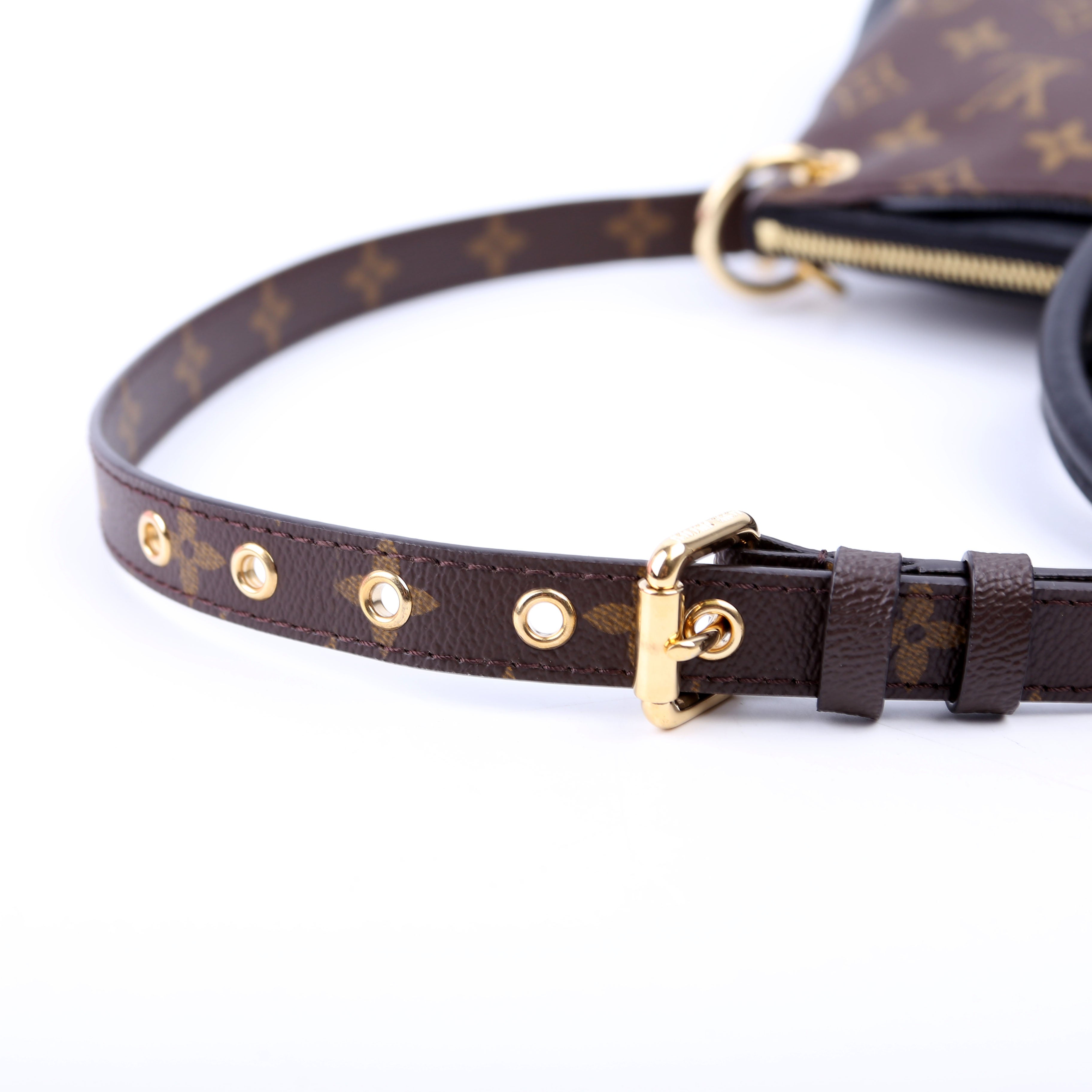 Pallas Tote Monogram Leather Side Black
