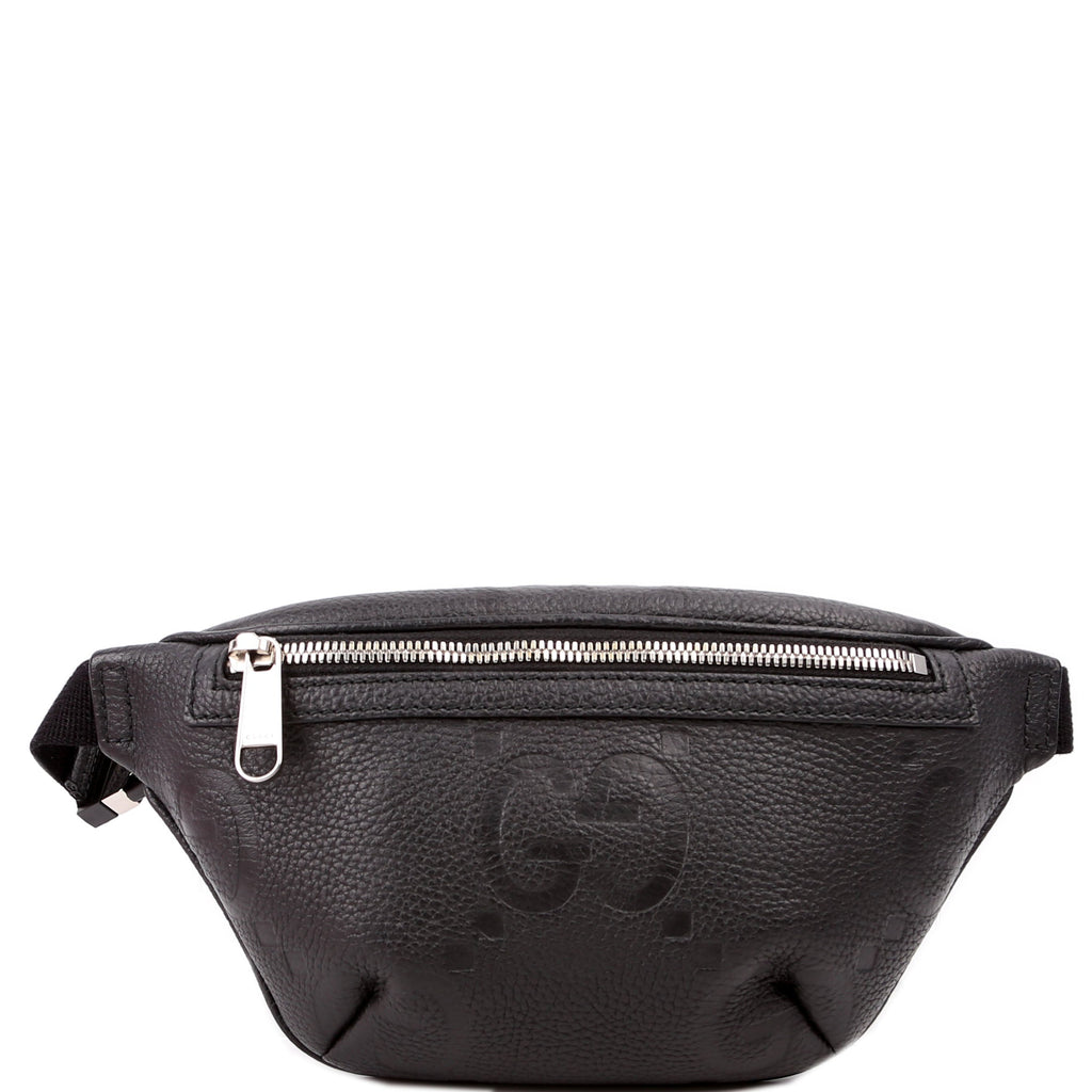 658582 GG Embossed Belt Bag Black