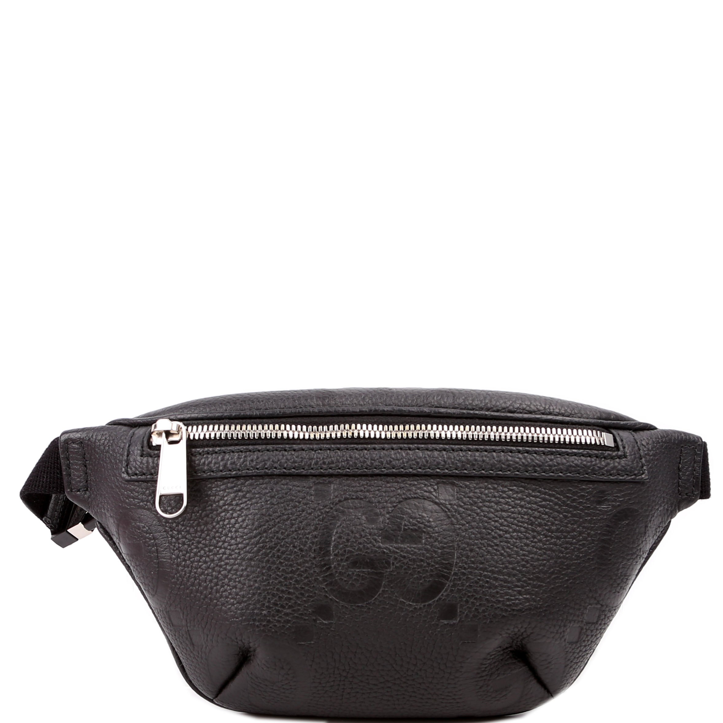 658582 GG Embossed Belt Bag Black