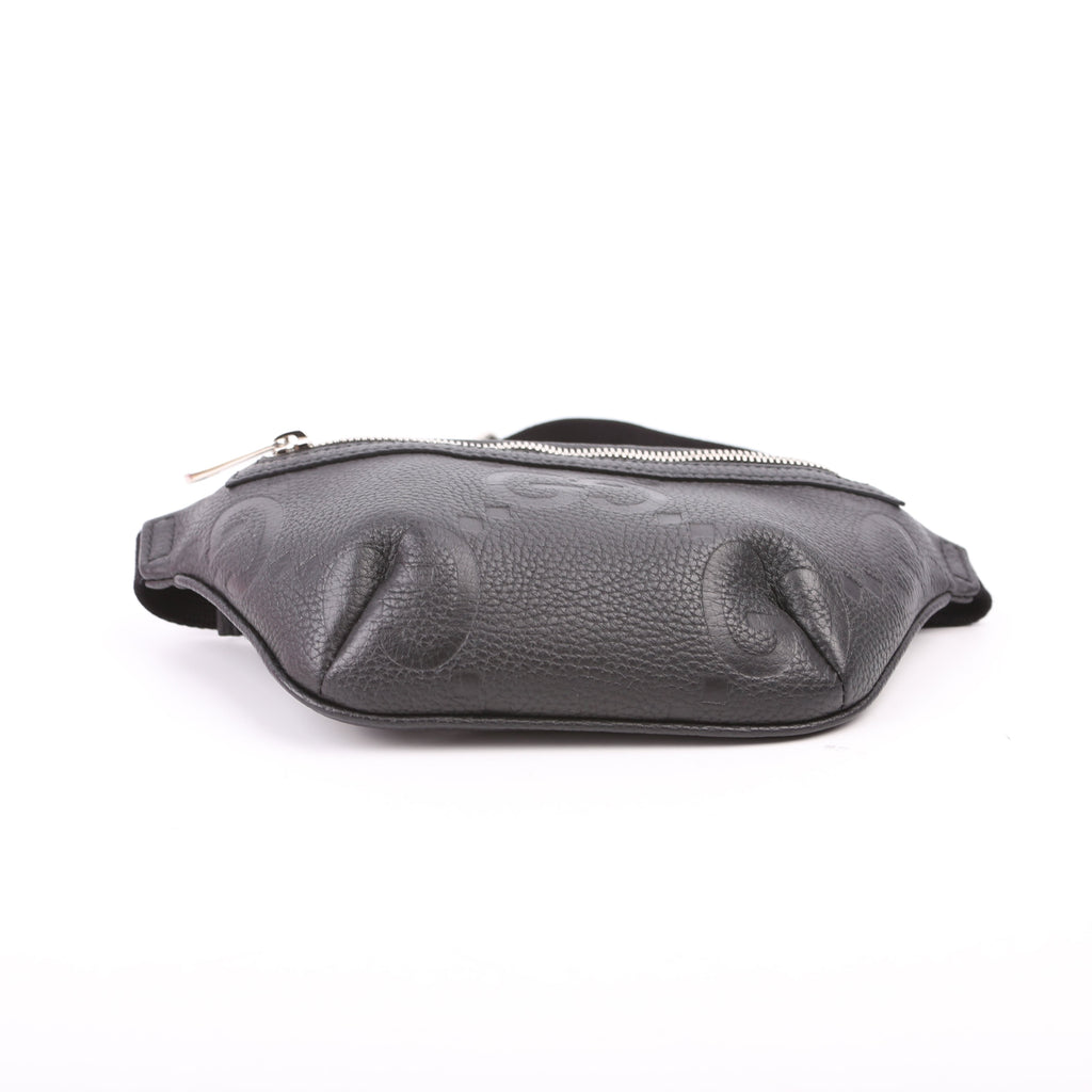 658582 GG Embossed Belt Bag Black