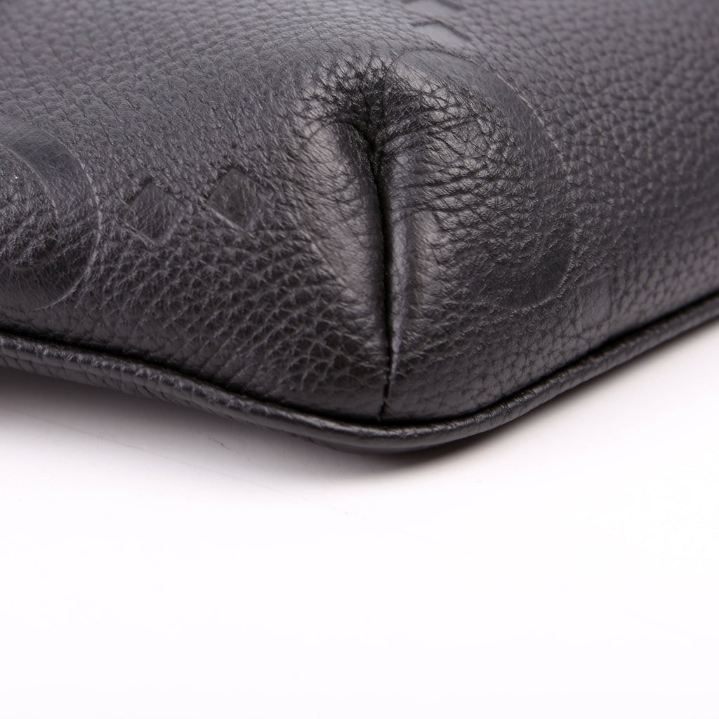 658582 GG Embossed Belt Bag Black