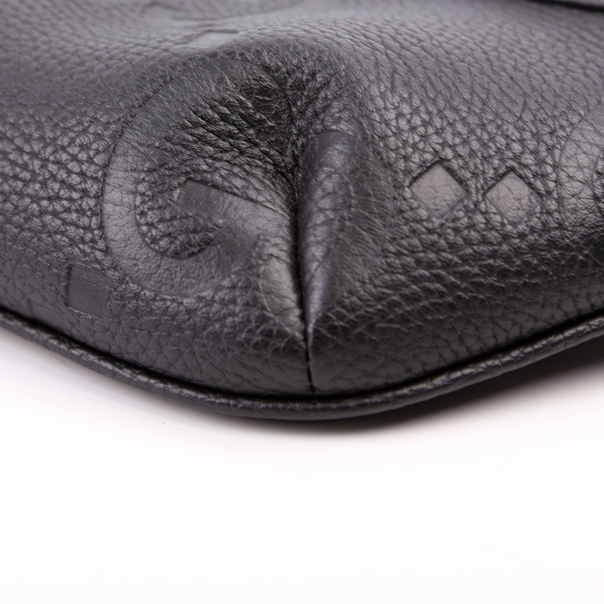 658582 GG Embossed Belt Bag Black