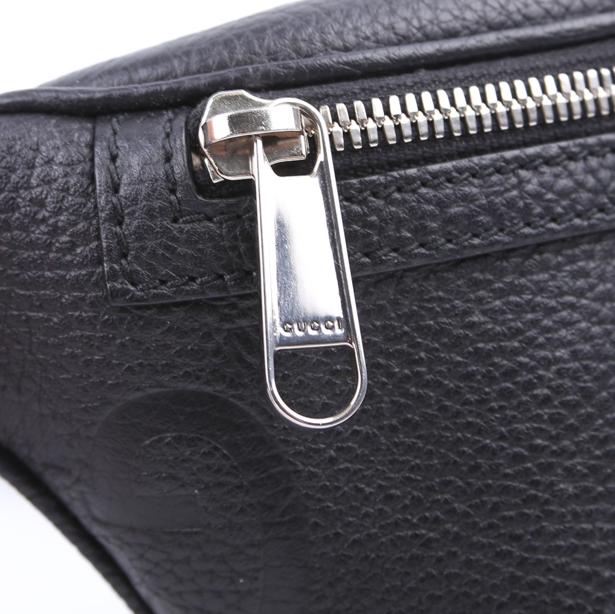 658582 GG Embossed Belt Bag Black