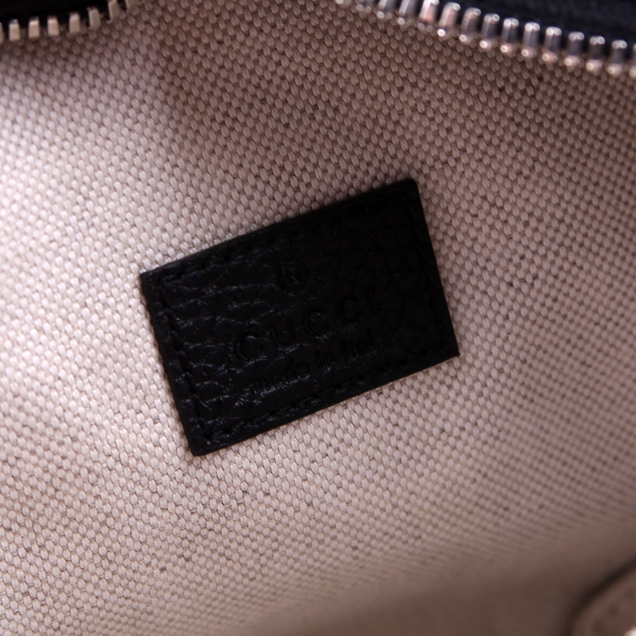 658582 GG Embossed Belt Bag Black