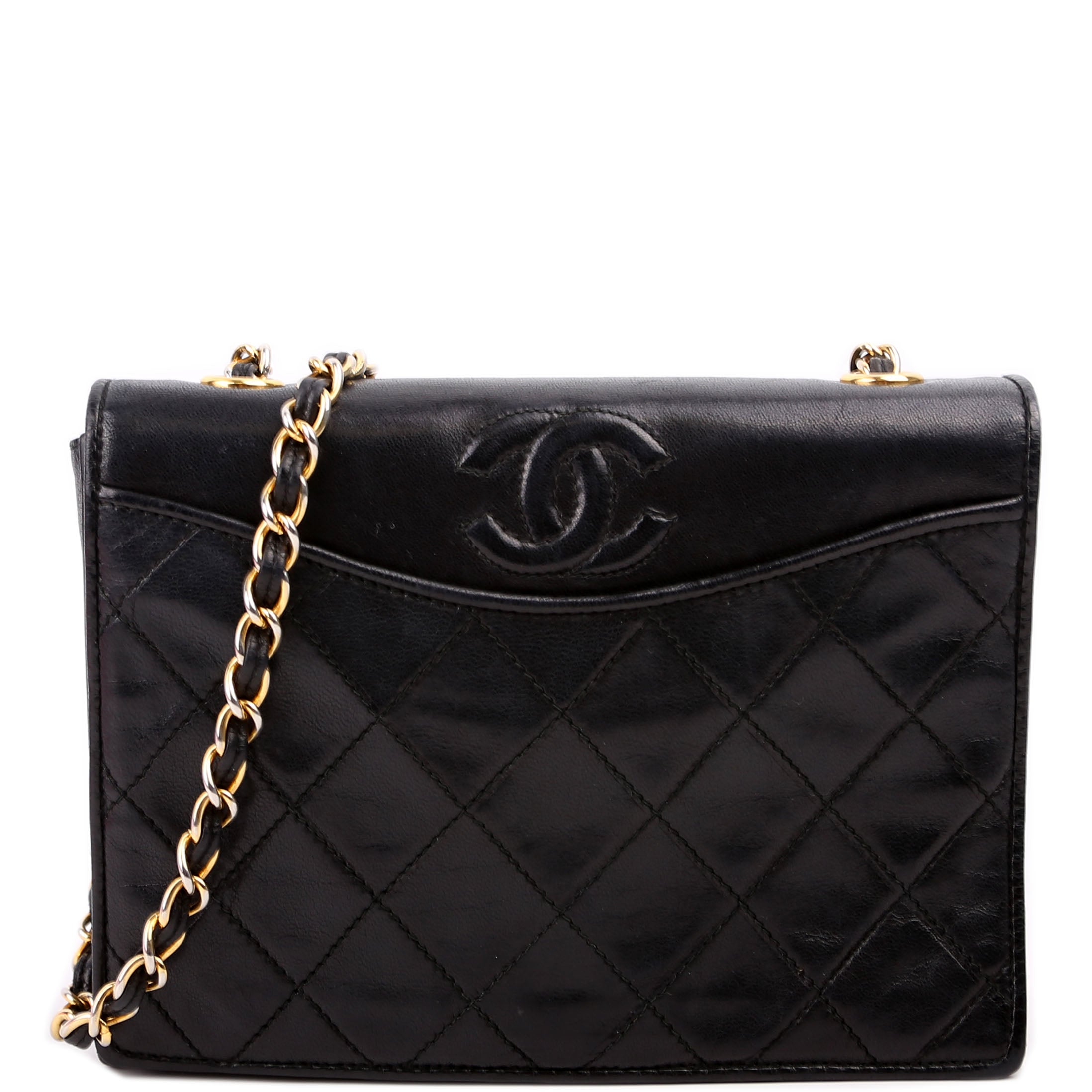 CC Full Flap Mini Bag Quilted Lambskin Vintage