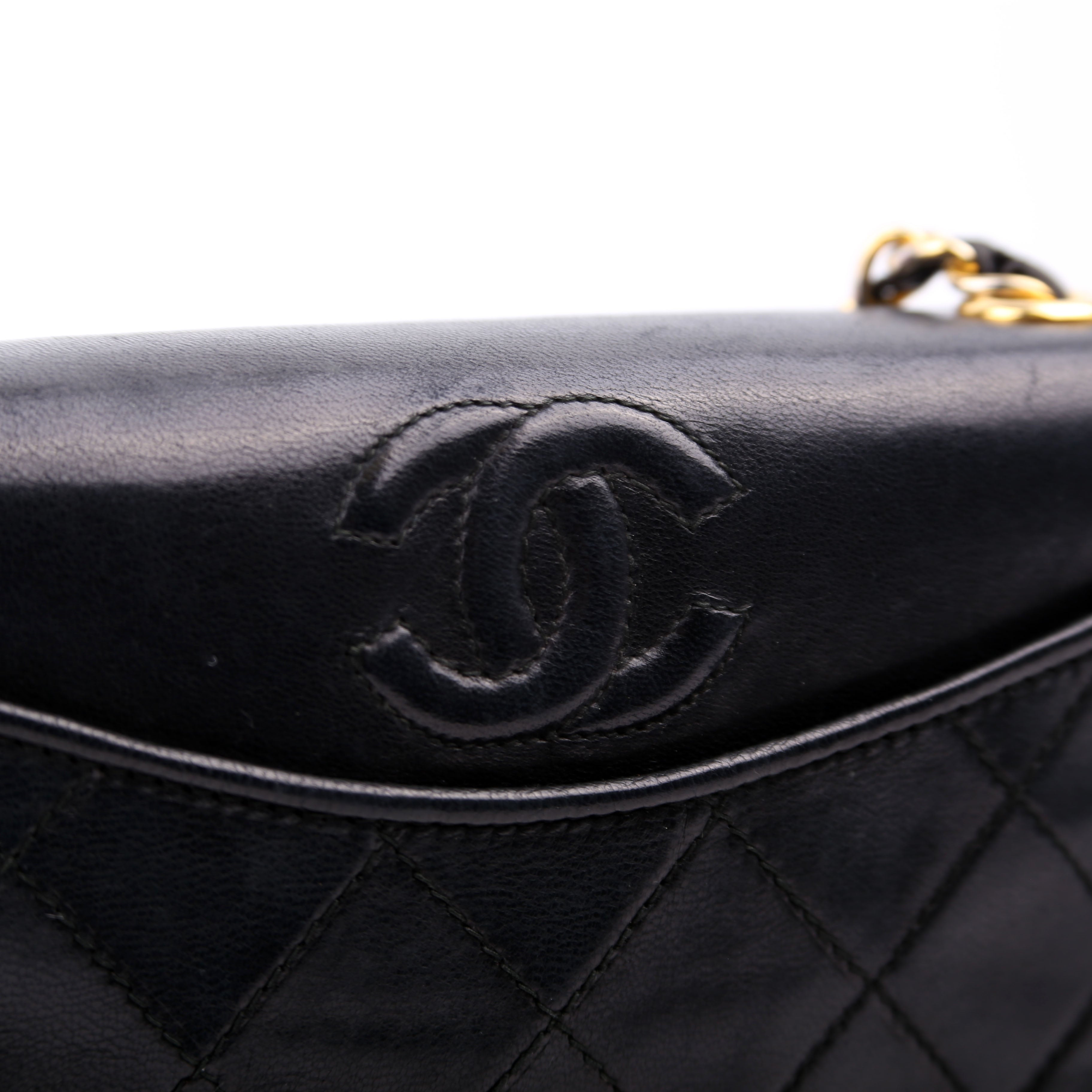 CC Full Flap Mini Bag Quilted Lambskin Vintage
