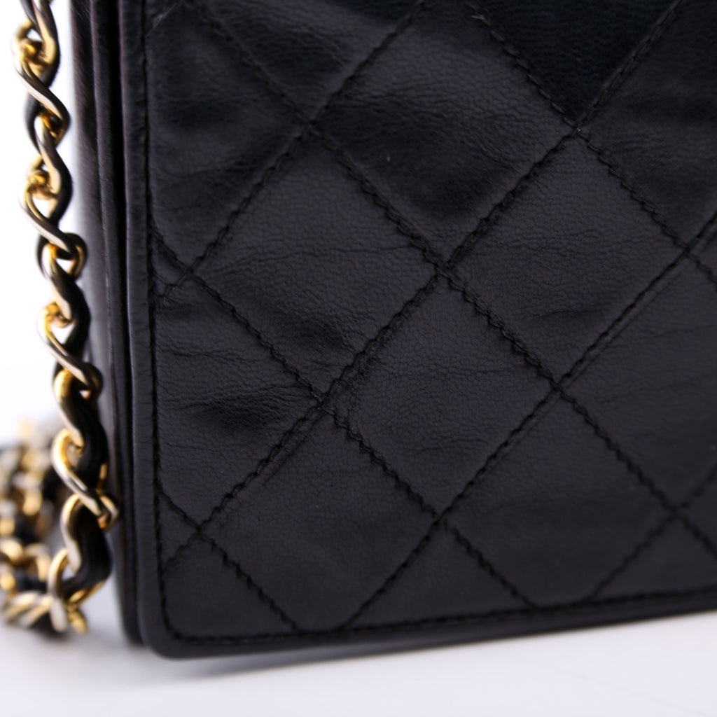 CC Full Flap Mini Bag Quilted Lambskin Vintage