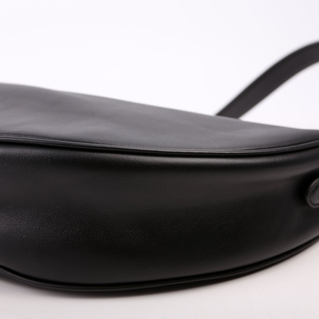 Prada Demi-Lune Calfskin Shoulder Bag Large Black