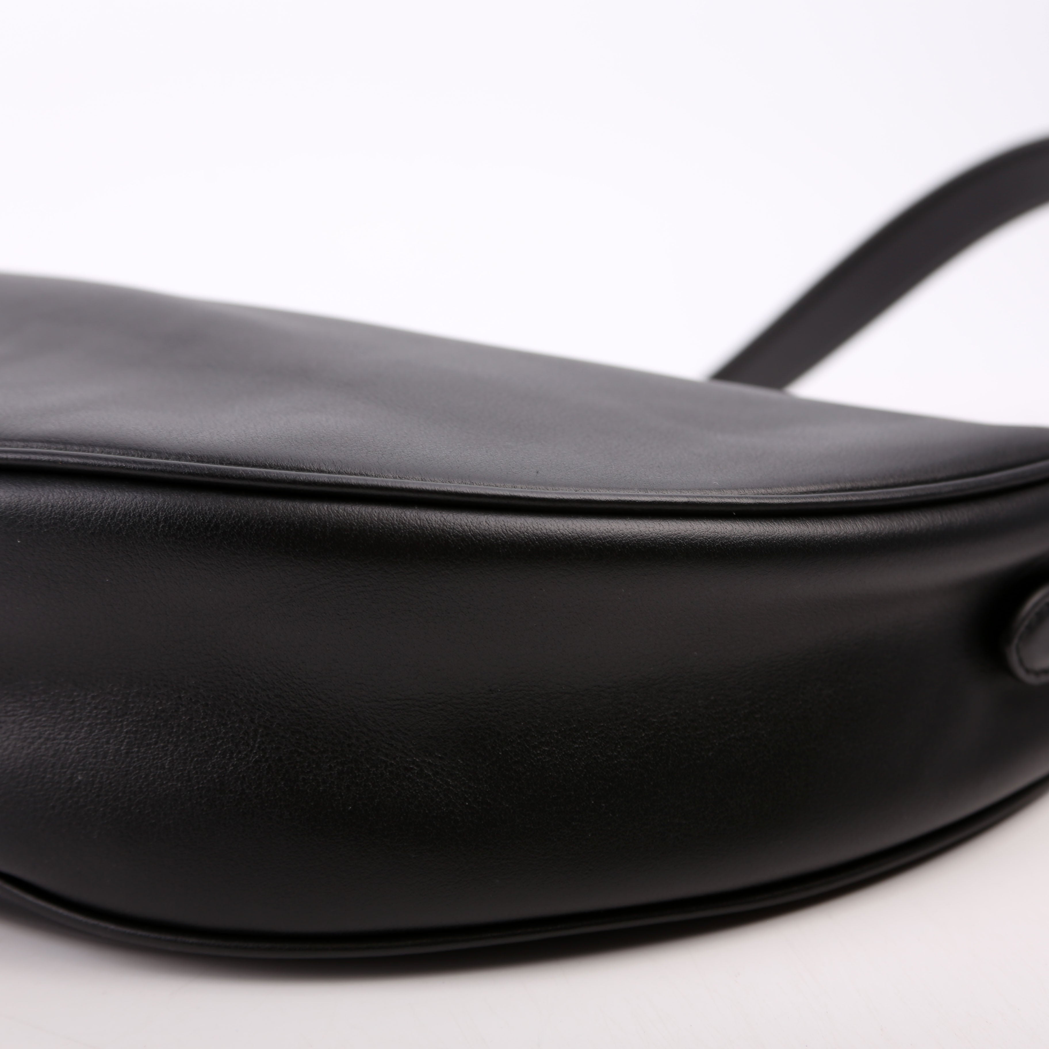 Prada Demi-Lune Calfskin Shoulder Bag Large Black