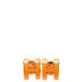Mini Pop H Stud Earrings Orange/Gold