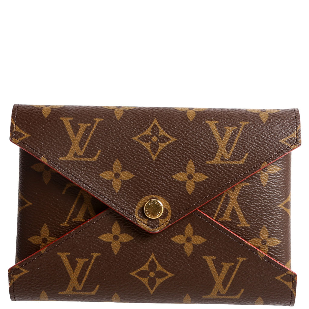 Kirigami Pouch Medium Monogram Red