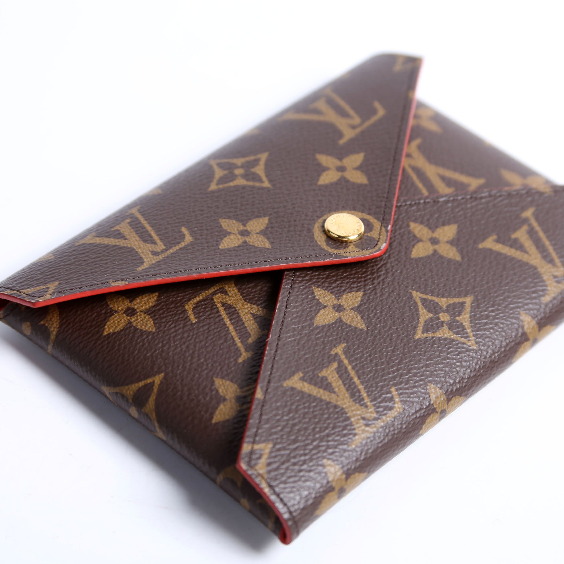 Kirigami Pouch Medium Monogram Red