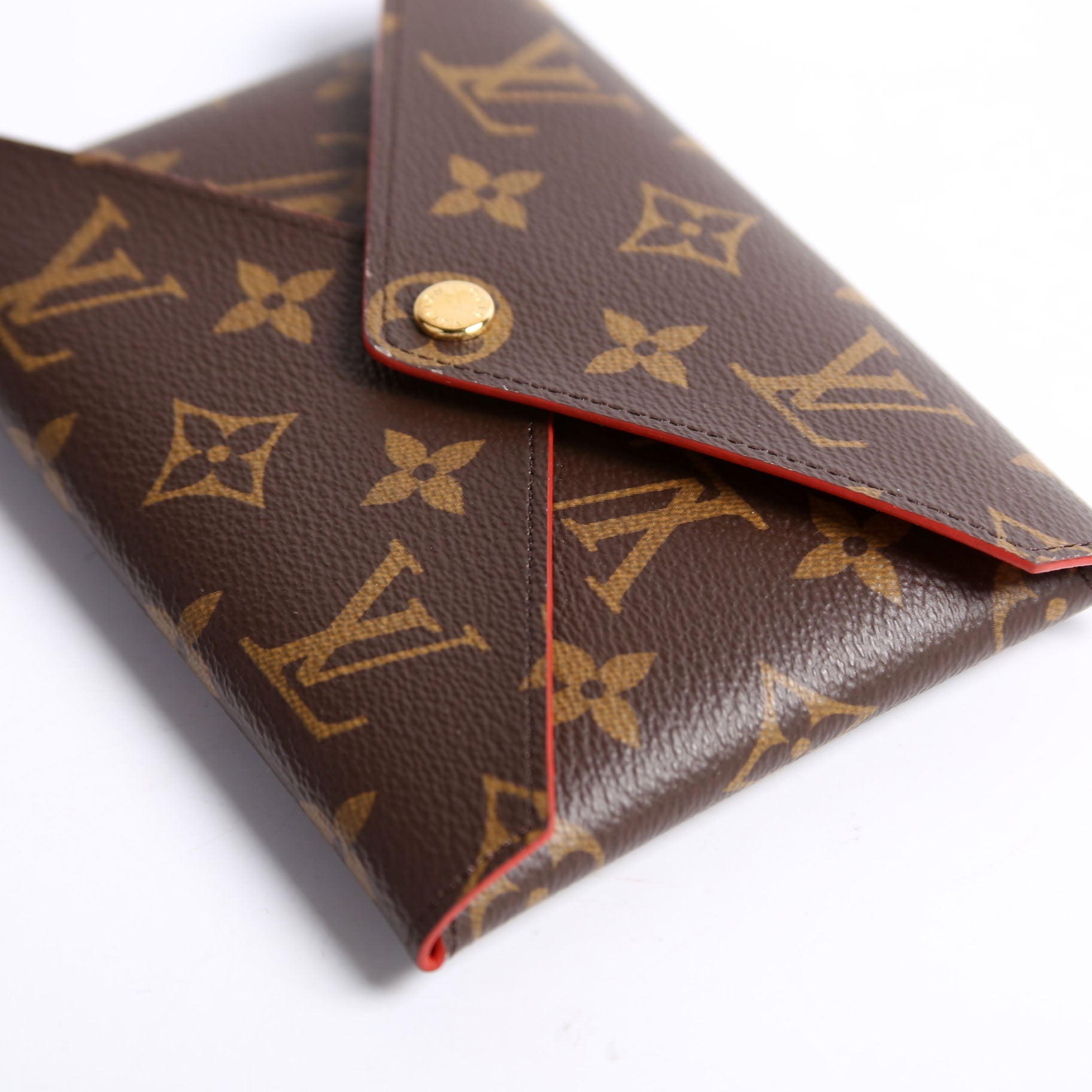 Kirigami Pouch Medium Monogram Red
