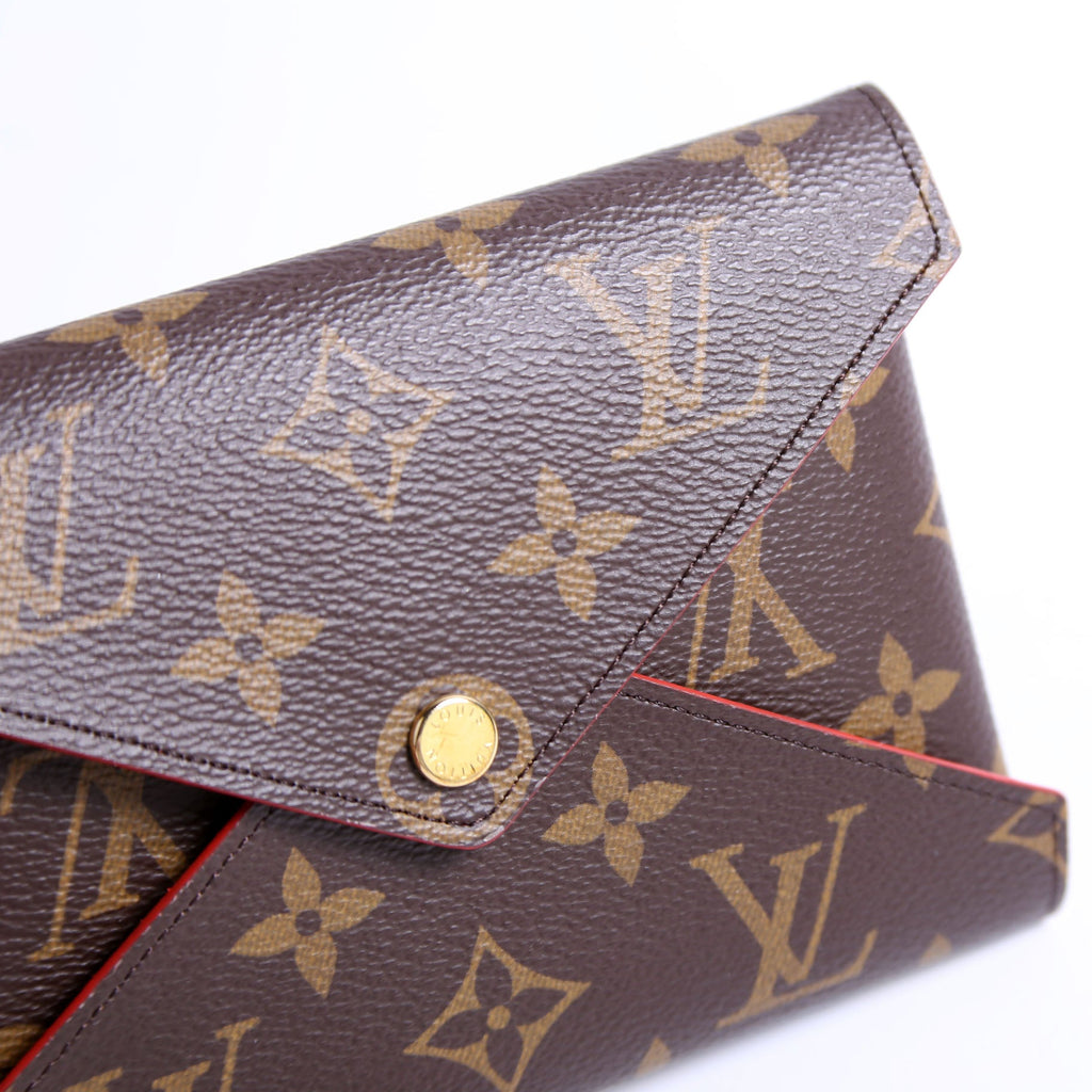 Kirigami Pouch Medium Monogram Red