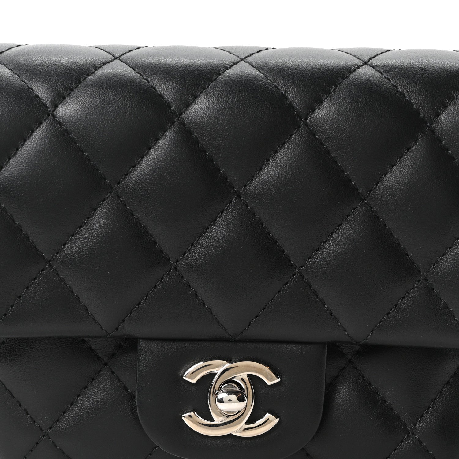 Chanel Calfskin Quilted CC Uniform Flap Belt Bag Black