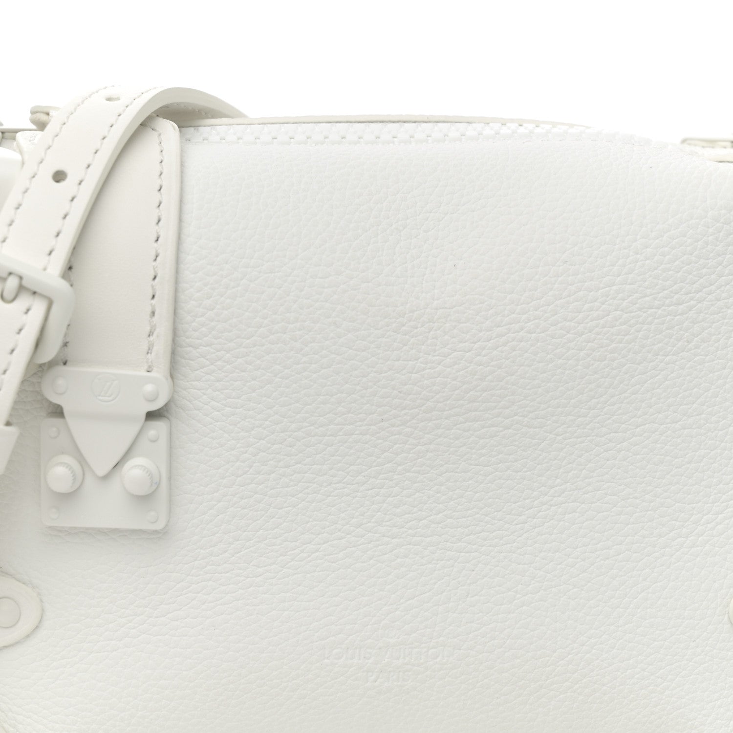 Louis Vuitton Calfskin Side Trunk PM Off White