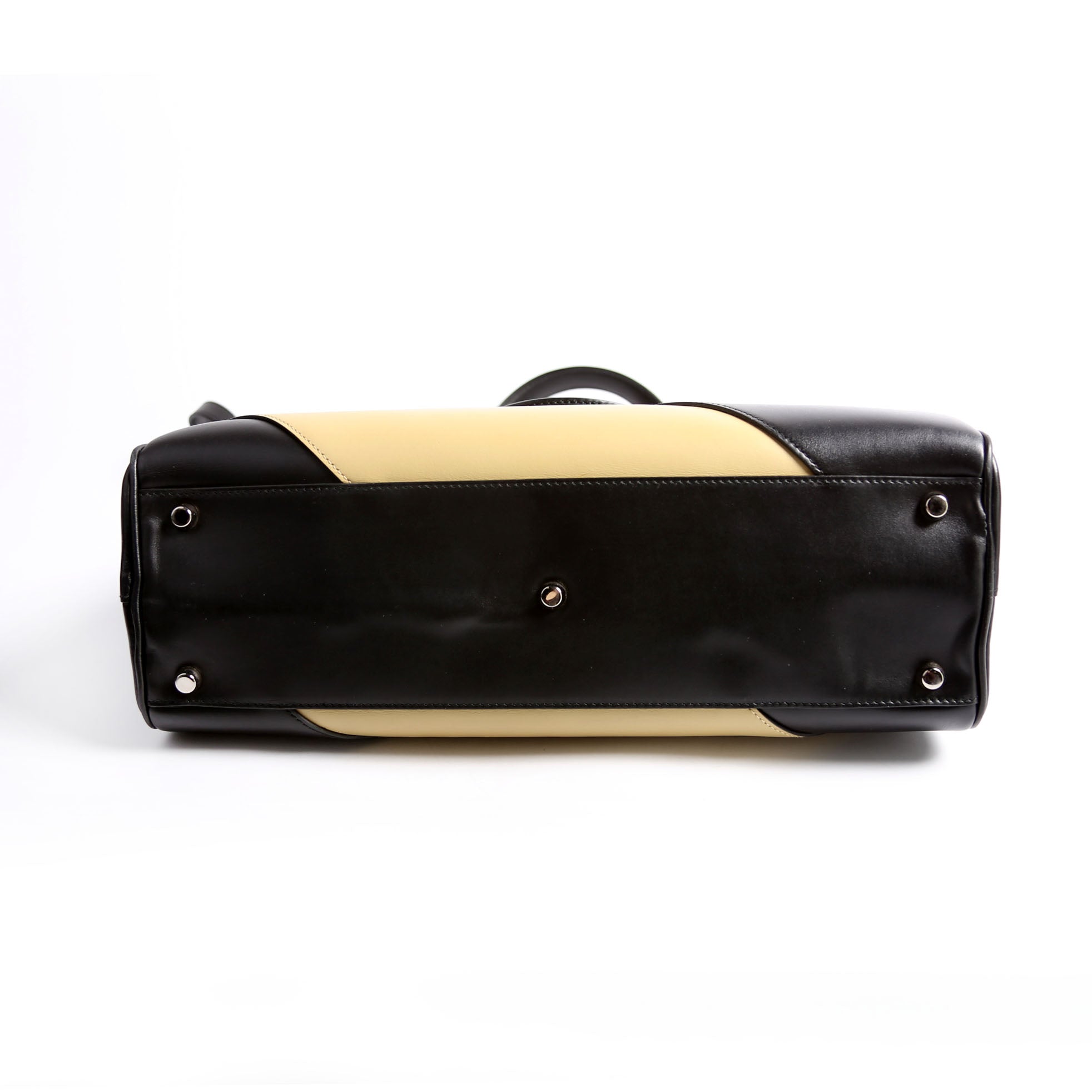 564714 Zumi Top Handle Medium Black/Beige