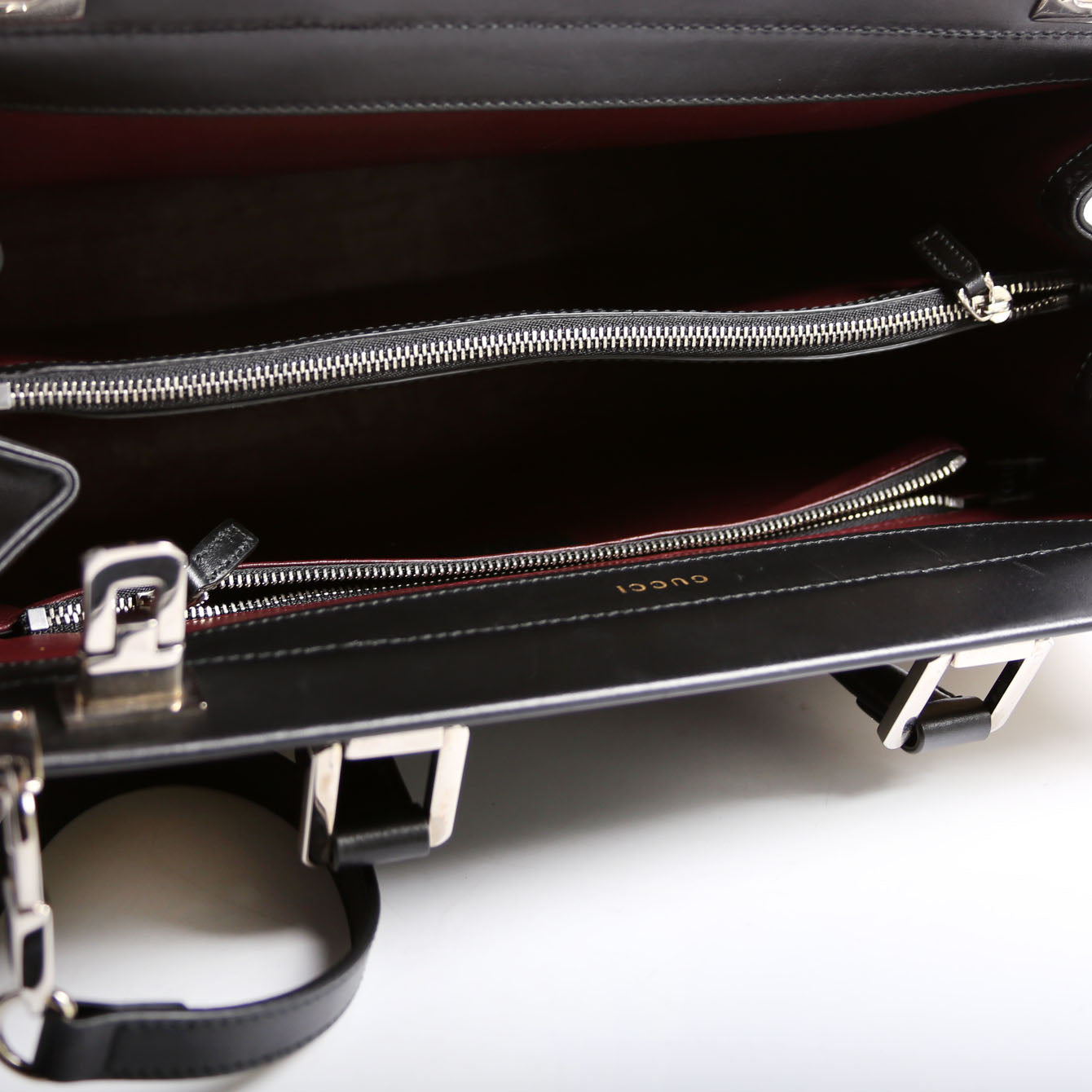 564714 Zumi Top Handle Medium Black/Beige