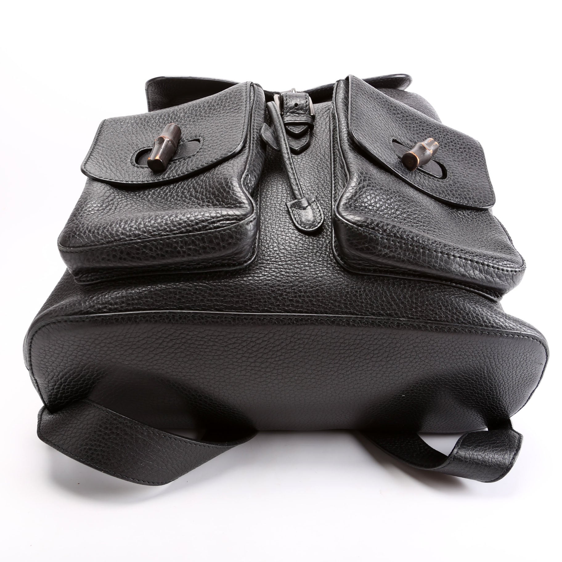 387097 Bamboo Backpack Leather Black