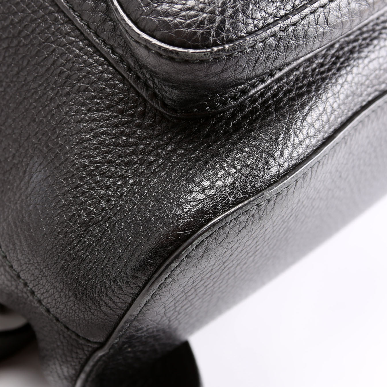 387097 Bamboo Backpack Leather Black