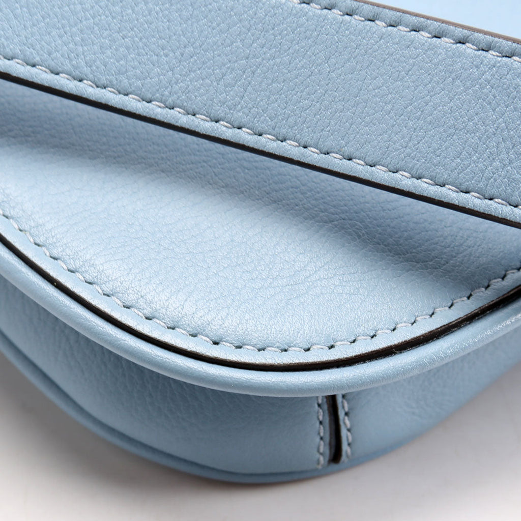 699268 Blondie Leather Shoulder Bag Blue