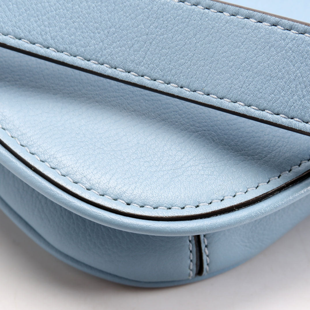 699268 Blondie Leather Shoulder Bag Blue