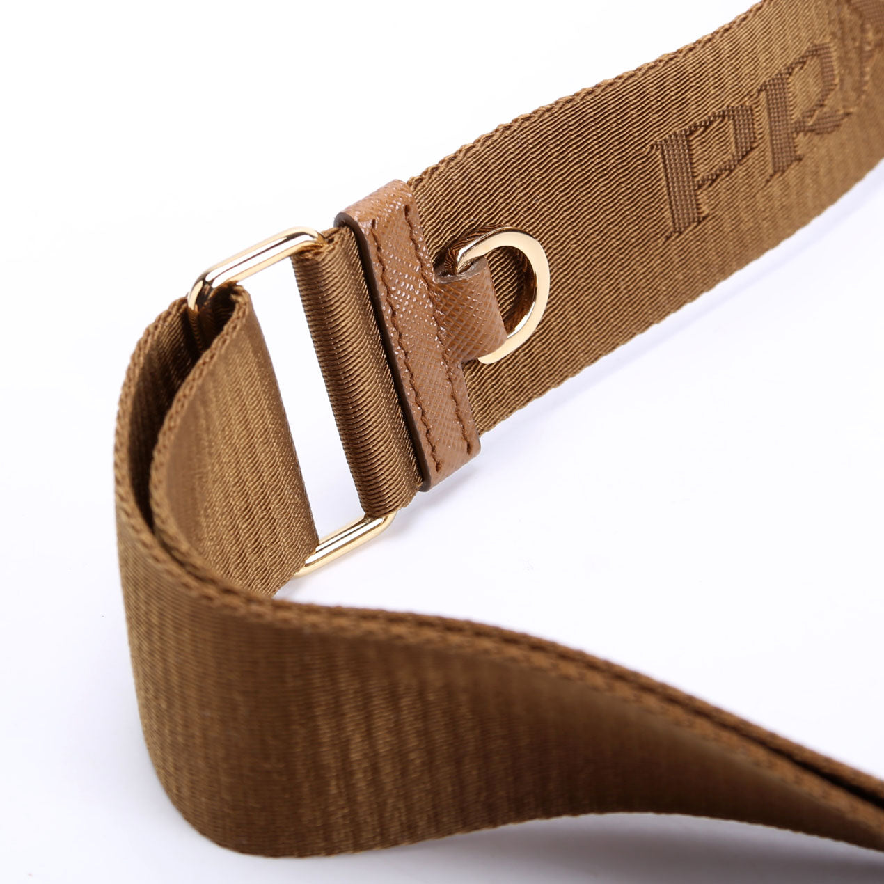 Prada 1BH222 Demi-Lune Re-Nylon Shoulder Tan