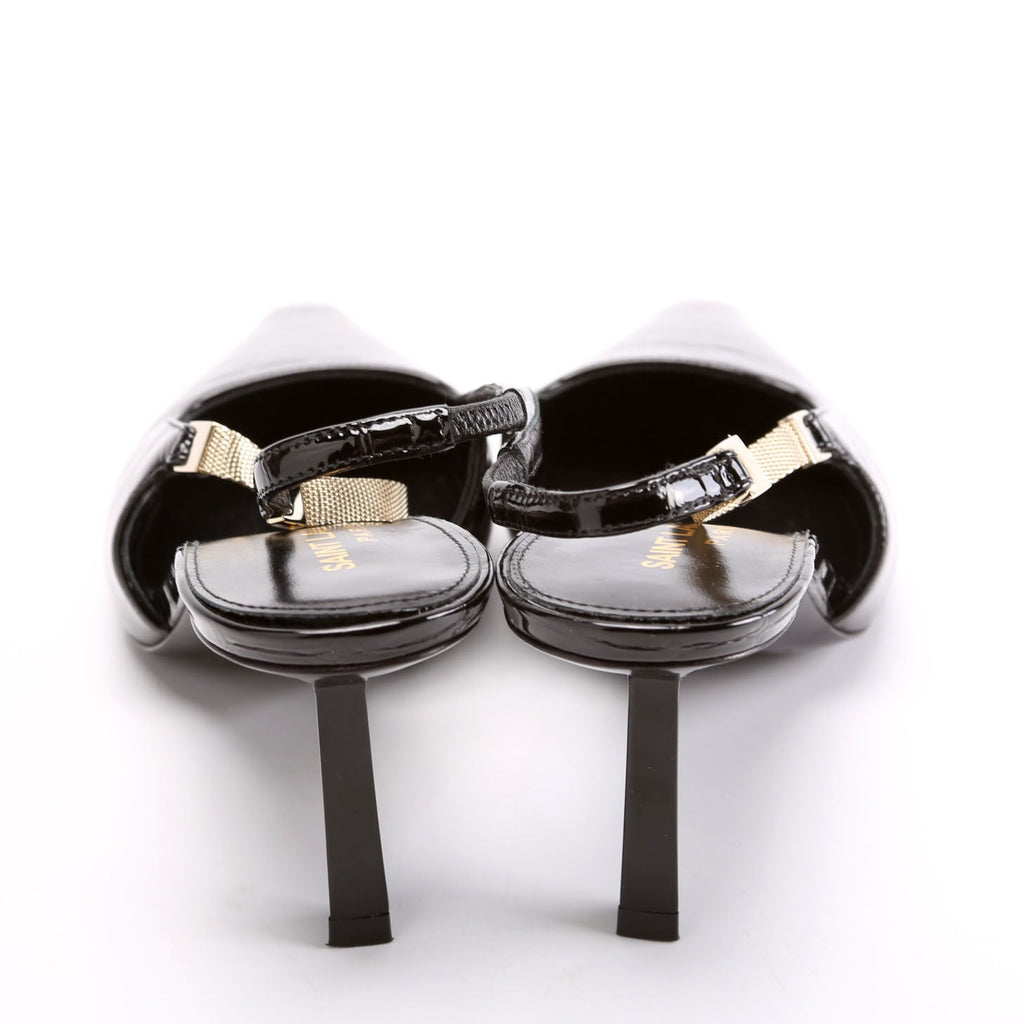 Blake Slingback Crocodile Size 36.5 Black