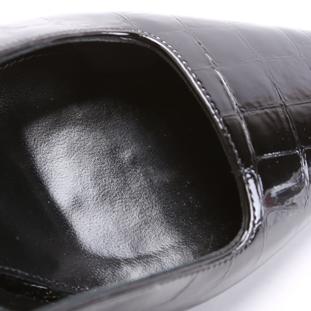 Blake Slingback Crocodile Size 36.5 Black
