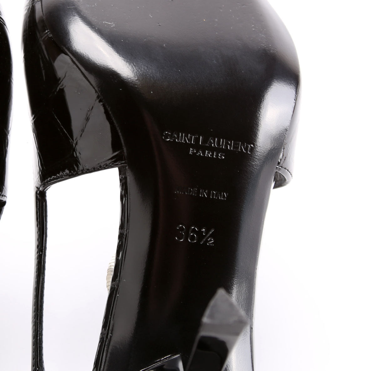 Blake Slingback Crocodile Size 36.5 Black