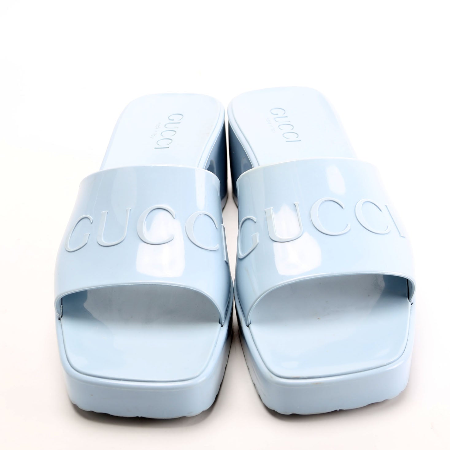 Logo Rubber Slides Size 37 Blue