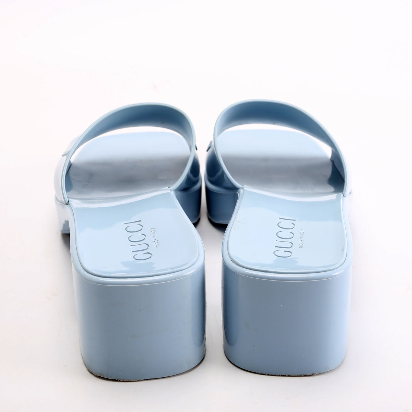 Logo Rubber Slides Size 37 Blue