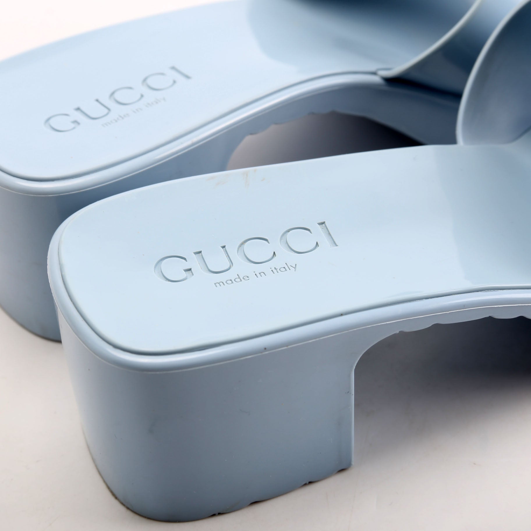 Logo Rubber Slides Size 37 Blue